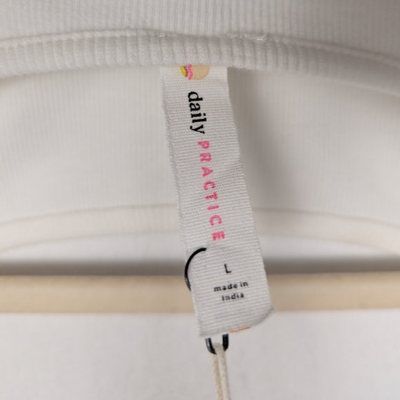 NWT Daily Practice Grey & White Bow Trim Jumpsuit Size L - Picture 8 of 12